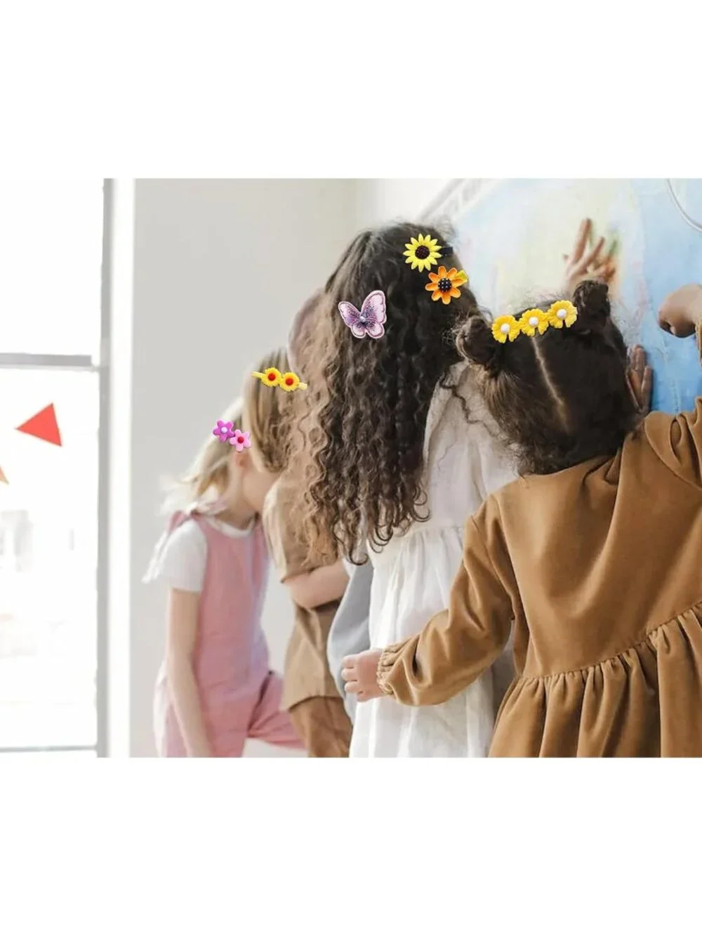 56PCS Toddler Hair Accessories Set: Colorful Rainbow Barrettes, Pins, Candy Frui